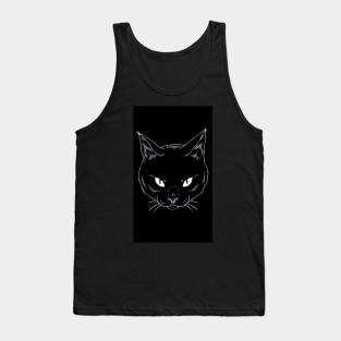 The black cat's mysterious gaze Tank Top